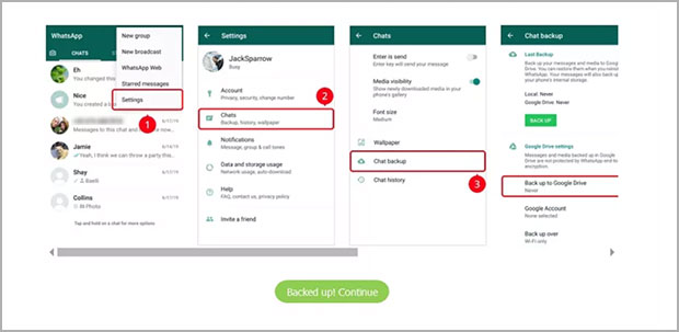 backup WhatsApp chats on your android