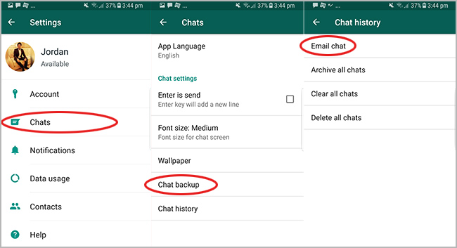 email WhatsApp messages to your email address