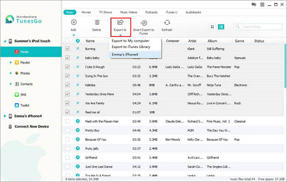 transfer data between iOS devices